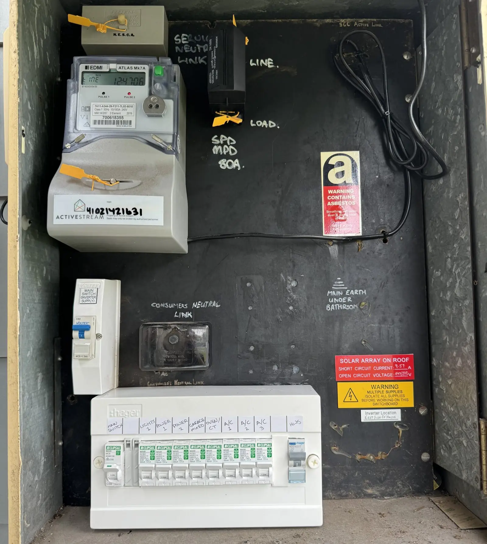 Cazlec electrician working on a commercial fit-out in Newcastle